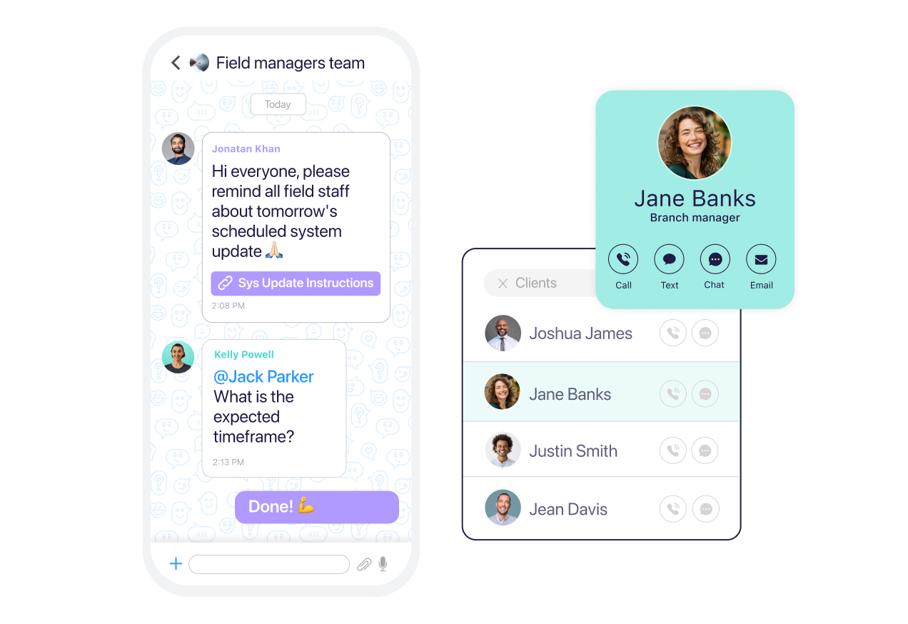 Connecteam's Chat and Directory infastructure