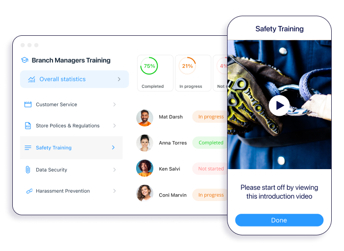 Safety Training on Mobile and Desktop