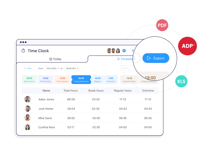 ADP Payroll Integrations in Connecteam's timesheets