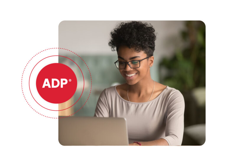 Woman using ADP and Connecteam integration
