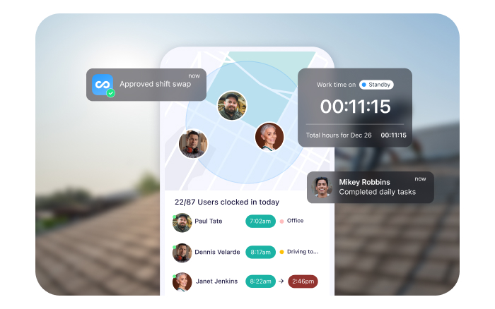 Illustration of Connecteam Mobile App
