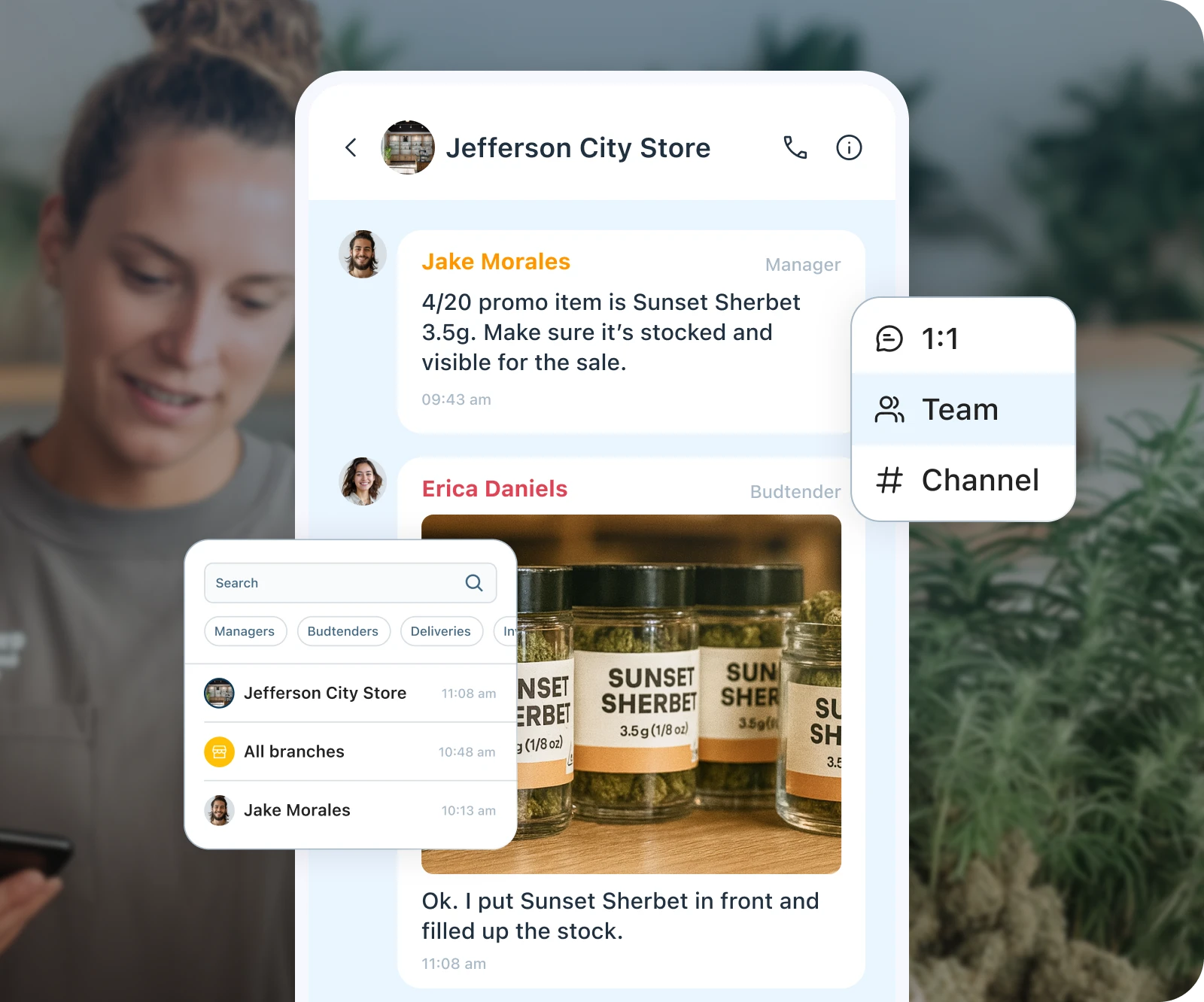 Cannabis communications app