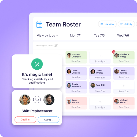 Team roster illustrarion